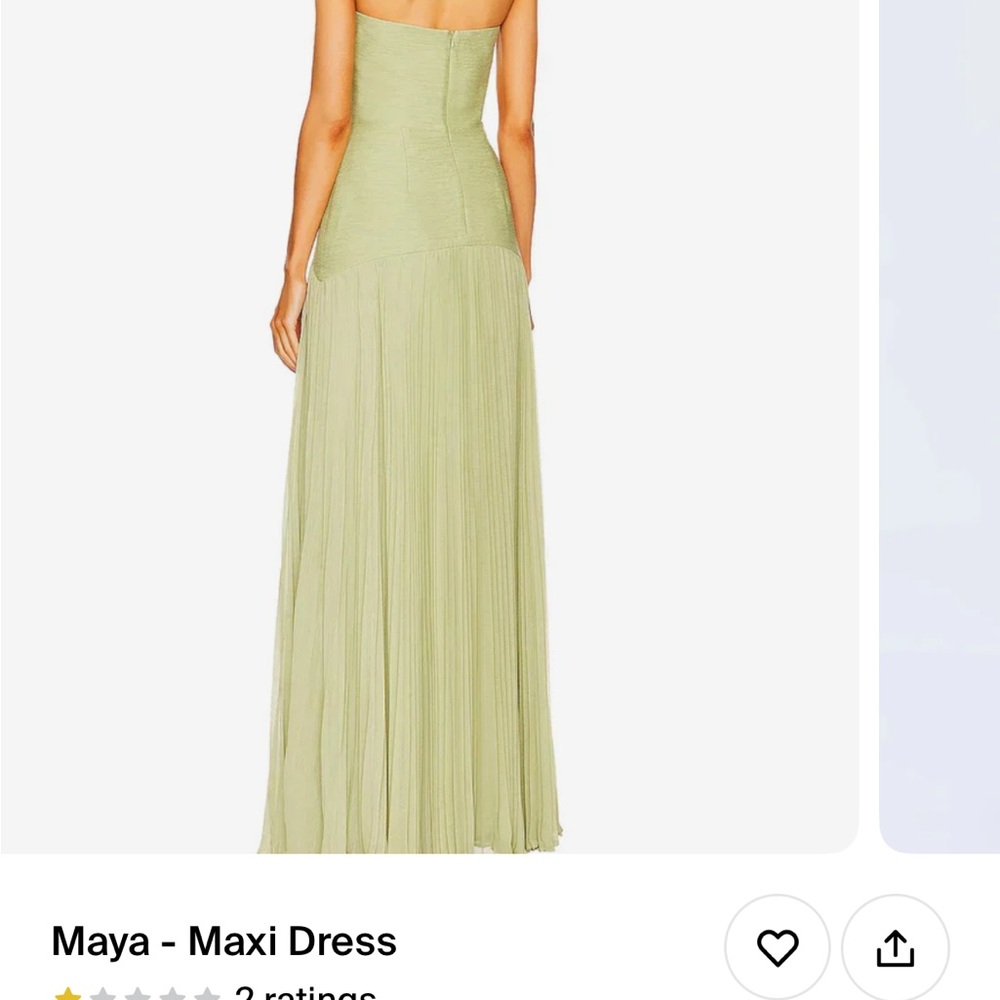 Maya Strapless Light Green Maxi Dress